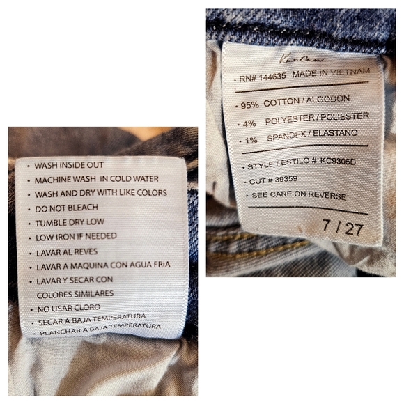 Kancan High Rise Flare Jeans Womens 27 7 Blue Denim Dark Wash Stretchy Boho Chic - Picture 14 of 15